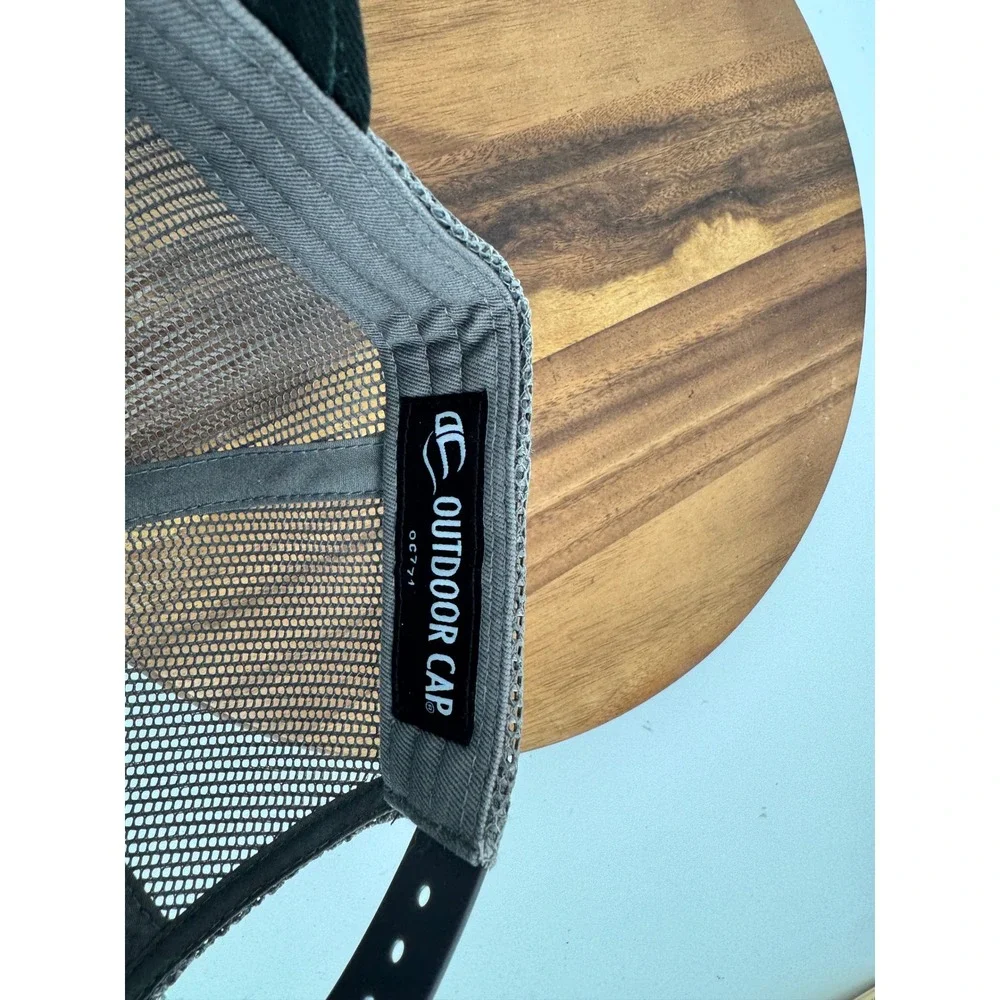 BARNES Trucker‎ Hat Mens Black Mesh Trucker Cap Mountain Graphic Outdoor